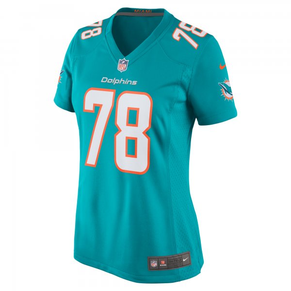 Women's Miami Dolphins Justin Ellis Nike  Aqua  Game Jersey