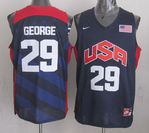 Nike 2012 Olympics Men's Team USA #29 Paul George Dark Blue Stitched NBA Jersey