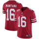 Nike San Francisco 49ers #16 Joe Montana Red Team Color Men's Stitched NFL Vapor Untouchable Limited Jersey