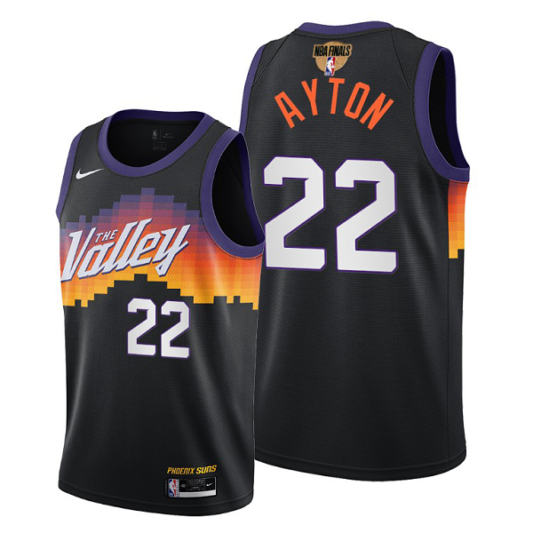 Deandre Ayton Phoenix Suns 2021 NBA Finals Bound #22 Jersey Black City Edition