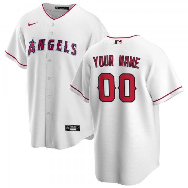 Men's Los Angeles Angels Nike White Home Replica Custom Jersey