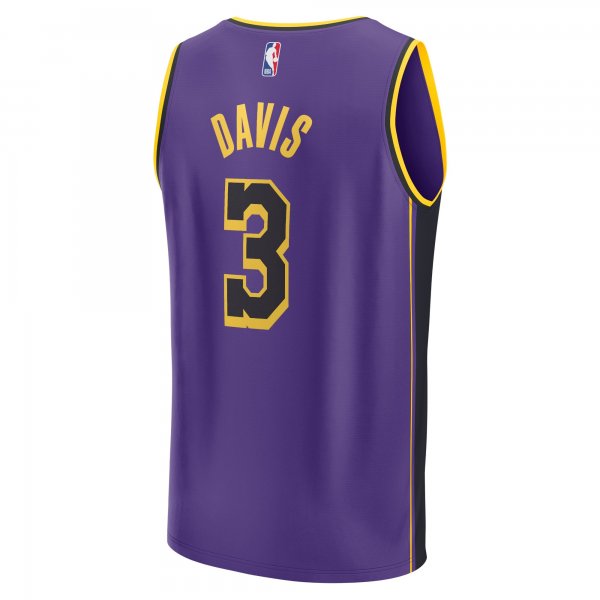 Youth Los Angeles Lakers Anthony Davis Fanatics Purple Fast Break Player Jersey - Statement Edition