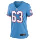 Women's Tennessee Titans Mike Munchak Nike Light Blue Oilers Throwback Retired Player Game Jersey