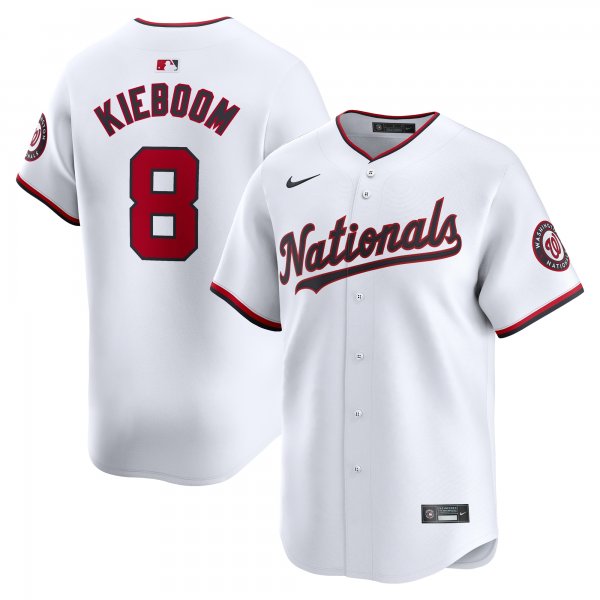 Men's Washington Nationals Carter Kieboom Nike White Home Limited Player Jersey