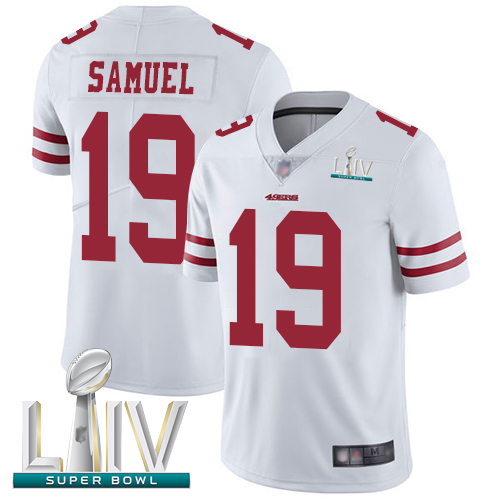 San Francisco 49ers #19 Deebo Samuel White Super Bowl LIV Bound Youth Stitched NFL Vapor Untouchable Limited Jersey