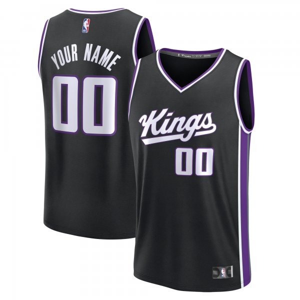 Youth Sacramento Kings  Fanatics Black Custom Fast Break Jersey - Icon Edition