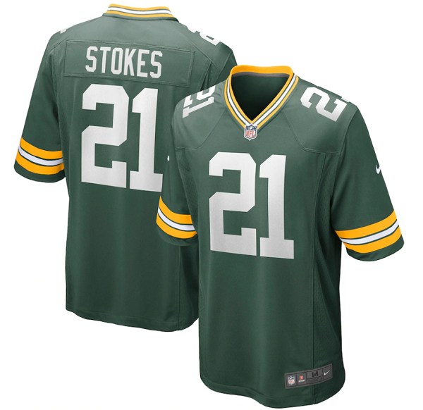 Men's Green Bay Packers #21 Eric Stokes Nike Green 2021 NFL Draft First Round Pick Limited Jersey