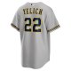 Men's Milwaukee Brewers Christian Yelich Nike Gray Alternate Replica Player Jersey