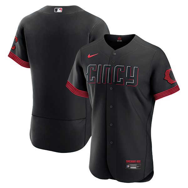 Men's Cincinnati Reds Nike Black 2023 City Connect Flex Base Jersey