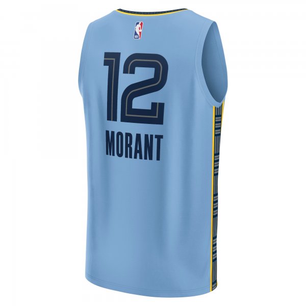 Youth Memphis Grizzlies Ja Morant Fanatics Light Blue Fast Break Replica Player Jersey - Statement Edition