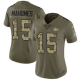 Women's Nike Kansas City Chiefs #15 Patrick Mahomes Olive/CamoStitched NFL Limited 2017 Salute to Service Jersey