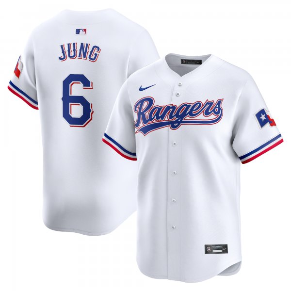 Men's Texas Rangers Josh Jung Nike White Home Limited Player Jersey