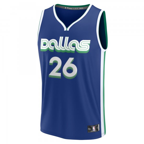 Men's Dallas Mavericks Spencer Dinwiddie Fanatics Blue Fastbreak Jersey - City Edition