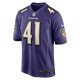 Men's Baltimore Ravens Daryl Worley Nike Purple Game Player Jersey