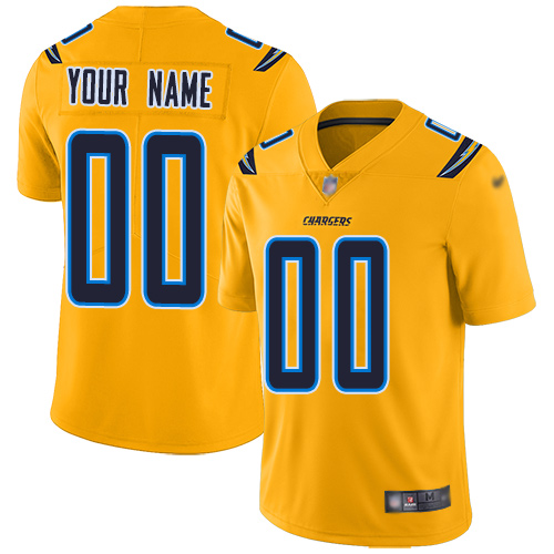 Los Angeles Chargers Customized Gold Men's Stitched NFL Limited Inverted Legend Jersey