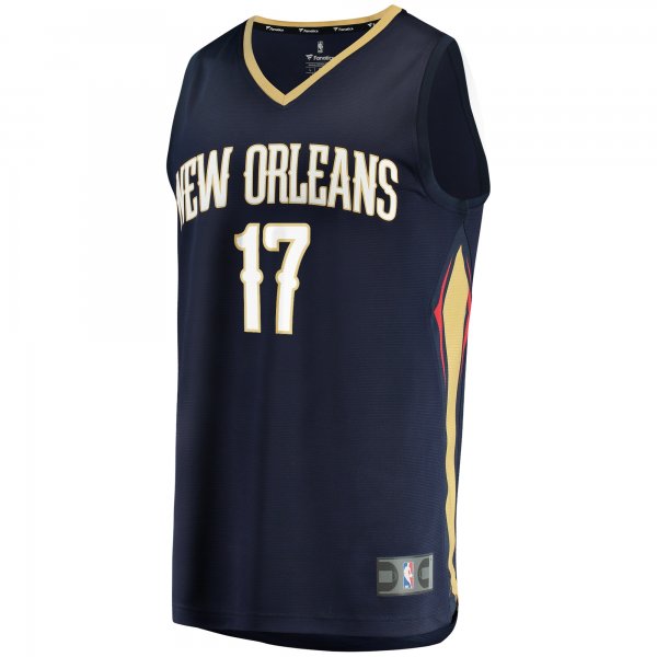 Men's New Orleans Pelicans Jonas Valanciunas Fanatics Navy Fast Break Replica Jersey - Icon Edition