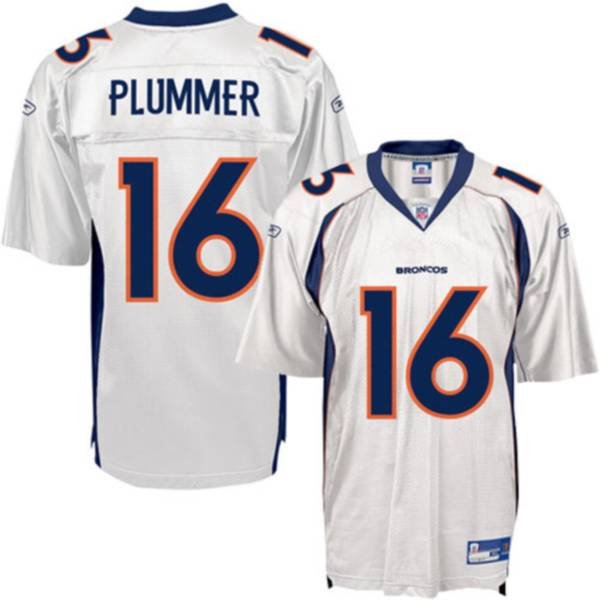 Men's Denver Broncos #16 Jake Plummer White Stitched NFL Jersey