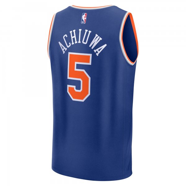 Youth New York Knicks Precious Achiuwa Fanatics Royal Fast Break Player Jersey - Icon Edition