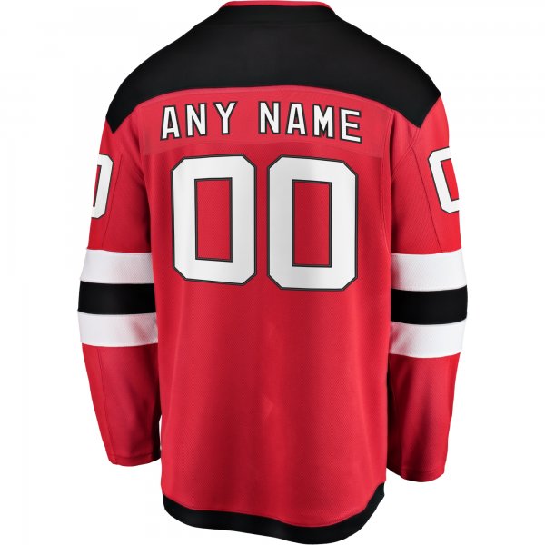 Men's New Jersey Devils Fanatics Red Home Breakaway Custom Jersey