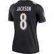 Women's Baltimore Ravens Lamar Jackson Nike Black Legend Team Jersey