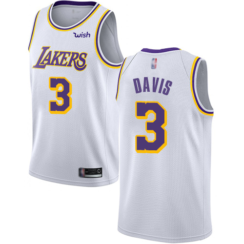 Los Angeles Lakers #3 Anthony Davis White NBA Swingman Association Edition Jersey