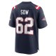 Men's New England Patriots Sidy Sow Nike  Navy Team Game Jersey