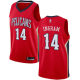 Men's Brandon Ingram Red Jersey #14 Basketball New Orleans Pelicans Statement Edition