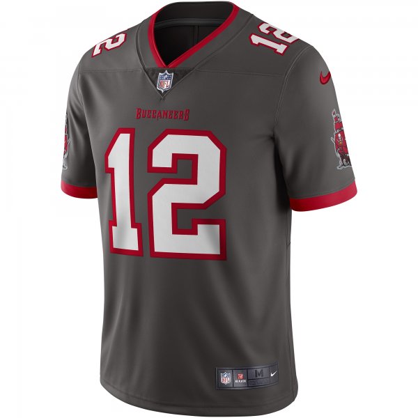 Men's Tampa Bay Buccaneers Tom Brady Nike Pewter Alternate Vapor Limited Jersey