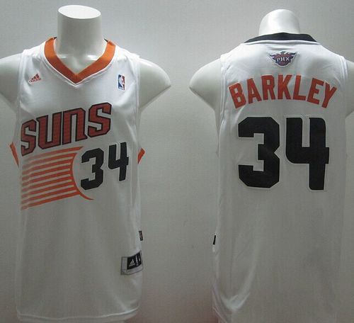 Men's Revolution 30 Phoenix Suns #34 Charles Barkley White Stitched NBA Jersey