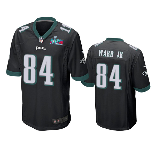 Men's Philadelphia Eagles #84 Greg Ward Jr. Black Super Bowl LVII Limited Jersey