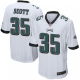 Men's Nike Philadelphia Eagles #35 Boston Scott Game White Jersey