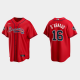 Men's Atlanta Braves #16 Travis d'Arnaud Red 2021 MLB All-Star Jersey