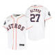 Youth Houston Astros Jose Altuve White 2022 World Series Cool Base Jersey