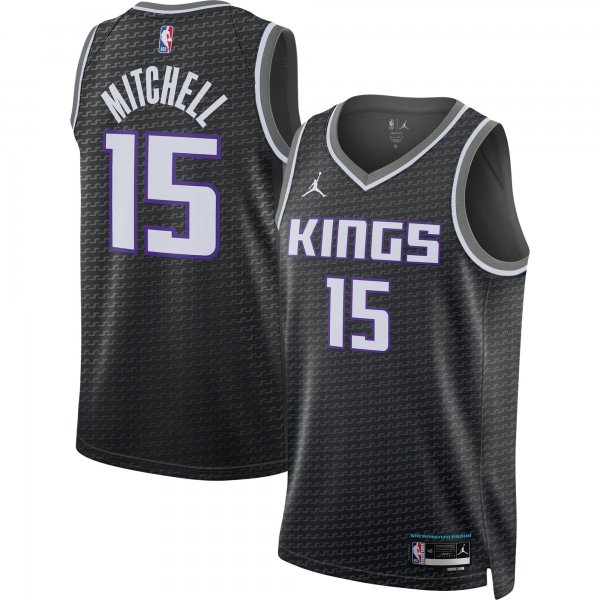 Unisex Sacramento Kings Davion Mitchell Jordan Brand Black Swingman Jersey - Statement Edition