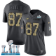 Men's Nike NFL Philadelphia Eagles #87 Brent Celek Limited Black 2016 Salute to Service Super Bowl LII Jersey