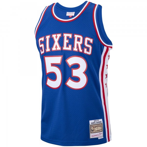 Men's Philadelphia 76ers Darryl Dawkins Mitchell & Ness Royal 1976/77 Hardwood Classics Swingman Jersey