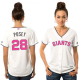 San Francisco Giants #28 Buster Posey White Mother's Day Cool Base Women's Stitched MLB Jersey