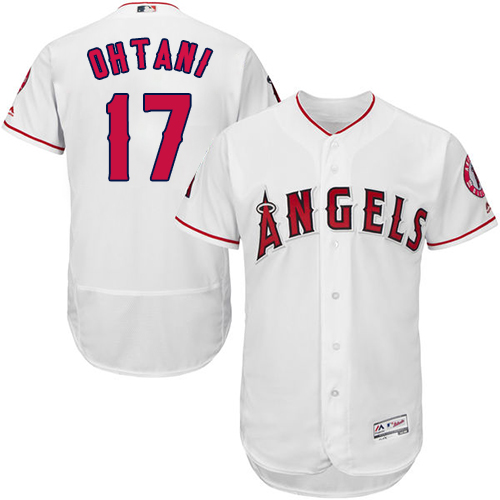 Angels of Anaheim #17 Shohei Ohtani White Flexbase Collection Stitched MLB Jersey