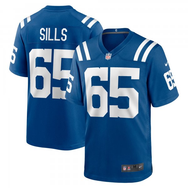 Men's Indianapolis Colts Josh Sills Nike  Royal Team Game Jersey