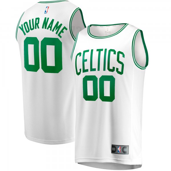 Youth Boston Celtics  Fanatics White Fast Break Replica Custom Jersey - Association Edition