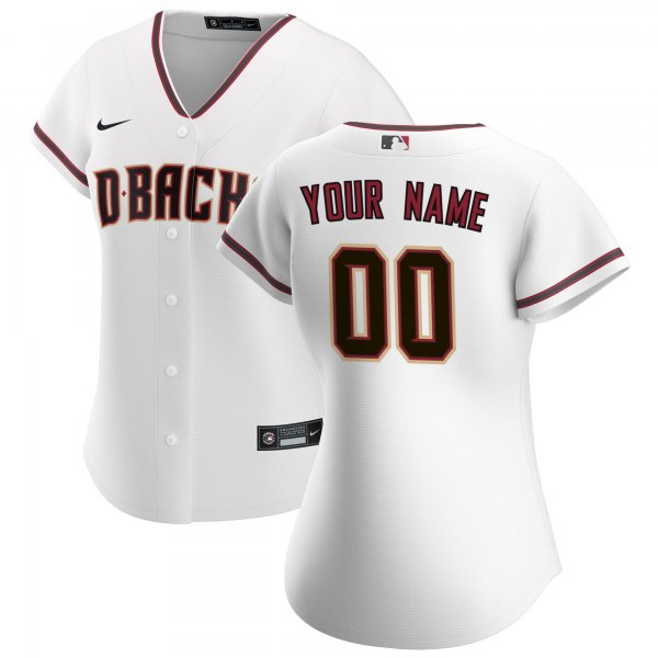 Women's Arizona Diamondbacks Nike White Home Replica Custom Jersey