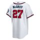 Men's Atlanta Braves Fred McGriff Nike White 2023 Hall of Fame Patch Inline Replica Jersey