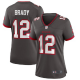 Women's Nike Tampa Bay Buccaneers #12 Tom Brady Pewter Alternate Game Jersey