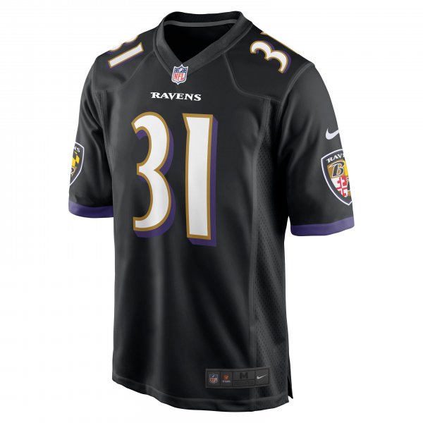 Men's Baltimore Ravens Jamal Lewis Nike Black Retired Player Jersey