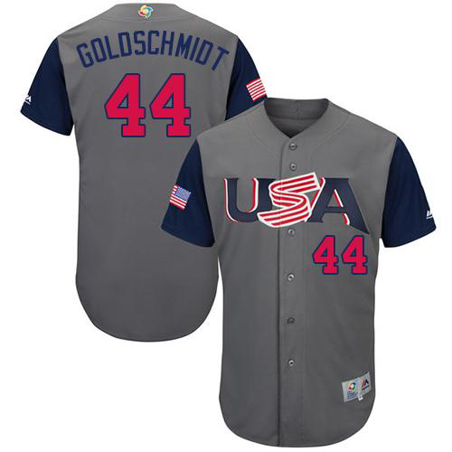 Team USA #44 Paul Goldschmidt Gray 2017 World Baseball Classic Stitched MLB Jersey