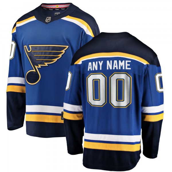 Men's St. Louis Blues Fanatics Blue Home Breakaway Custom Jersey