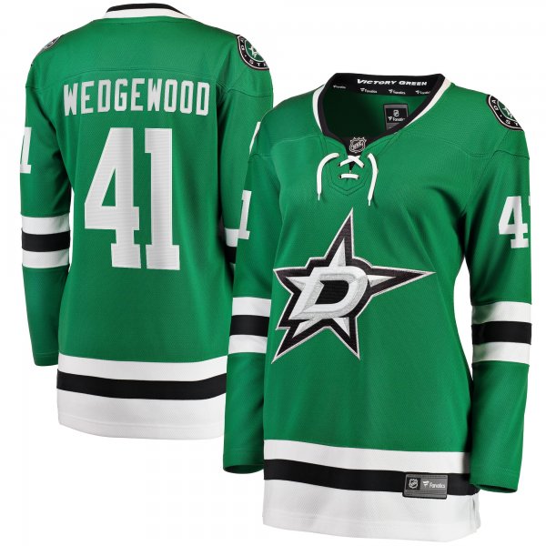 Women's Dallas Stars Scott Wedgewood Fanatics Kelly Green Home Breakaway Player Jersey