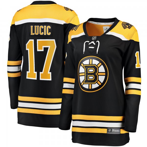 Women's Boston Bruins Milan Lucic Fanatics Black Home Breakaway Player Jersey