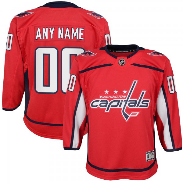 Youth Washington Capitals Red Home Custom Premier Jersey