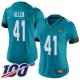 Women's Jacksonville Jaguars #41 Josh Allen Teal Green AlternateStitched NFL 100th Season Vapor Limited Jersey